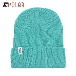 ポーラー キャップ メンズ レディース 正規販売店 POLER ニット帽 ビーニー TUBE CITY BEANIE TEAL 213ACU7904-TEL 父の日 プレゼント ラ