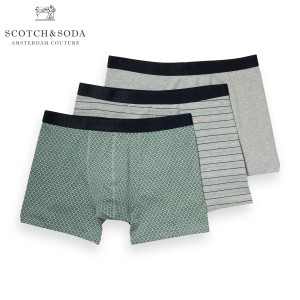 スコッチアンドソーダ ボクサーパンツ メンズ 正規販売店 SCOTCH＆SODA 下着 アンダーウェア 3枚組 CLASSIC 3-PACK JERSEY BOXER SHORT D