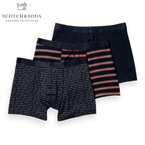 スコッチアンドソーダ ボクサーパンツ メンズ 正規販売店 SCOTCH＆SODA 下着 アンダーウェア 3枚組 CLASSIC JERSEY B 父の日 プレゼント 