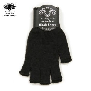 ブラックシープ 手袋 メンズ 正規販売店 BLACK SHEEP スマホ手袋 フィンガーレス手袋 BLACK SHEEP M KNIT FINGERLESS GLOVE FMITT JET BL