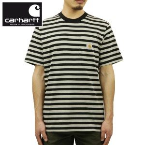 カーハート ポケT メンズ 正規品 CARHARTT WIP 半袖Tシャツ ポケットTシャツ ボーダー柄 S/S SCOTTY POCKET T-SHIRT SCOTTY STRIPE, BLAC