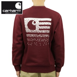 カーハート スウェット メンズ 正規品 CARHARTT WIP トレーナー バックプリント FADE STATE SWEATSHIRT WINE / WHITE I029528 0IU