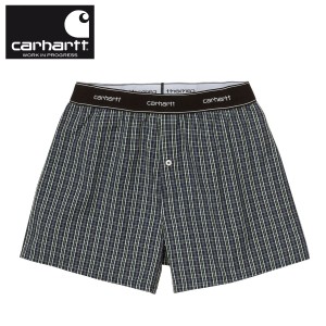 カーハート ボクサーパンツ メンズ 正規販売店 CARHARTT WIP アンダーウェア 下着 ボクサーパンツCOTTON SCRIPT BOXERS JAMES CHECK, GRO