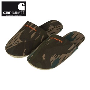 カーハート スリッパ 正規販売店 CARHARTT WIP ルームシューズ カモフラージュ SCRIPT EMBROIDERY SLIPPERS CAMO UNI 父の日 プレゼント 