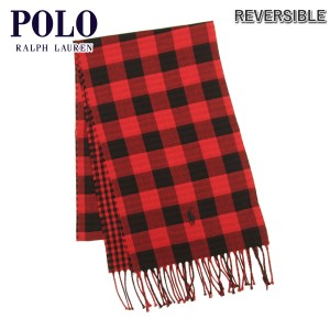 ポロ ラルフローレン マフラー メンズ レディース 正規品 POLO RALPH LAUREN ニット チェック柄マフラー REVERSIBLE CHECK SCARF PC0744 