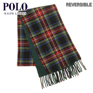 ポロ ラルフローレン マフラー メンズ レディース 正規品 POLO RALPH LAUREN ニット タータンチェック柄マフラー REVERSIBLE TARTAN SCAR