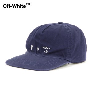 オフホワイト キャップ メンズ レディース 正規品 OFF-WHITE 帽子 ロゴキャップ OW LOGO BASEBALL CAP DEEP BLUE WHITE OMLB022F21FAB003