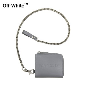 オフホワイト 財布 メンズ レディース 正規品 OFF-WHITE コインケース 財布 ミニサイズ チェーン付き DEBOSSED QUOTE 父の日 プレゼント 