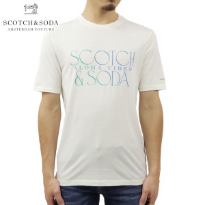 スコッチアンドソーダ Tシャツ メンズ 正規販売店 SCOTCH＆SODA 半袖Tシャツ クルーネック LOGO GRAPHIC JERSEY TEE T-SHIRT IN ORGANICC