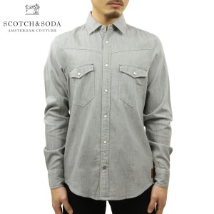 スコッチアンドソーダ シャツ メンズ 正規販売店 SCOTCH＆SODA 長袖シャツ デニムシャツ ウエスタンシャツ WASHED DENIM ORGANIC COTTON 