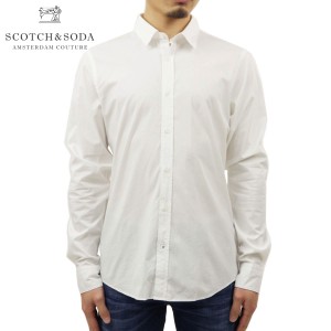 スコッチアンドソーダ シャツ メンズ 正規販売店 SCOTCH＆SODA ワイシャツ 長袖シャツ ドレスシャツ BASIC ORGANIC COTTON ELASTANE SLIM