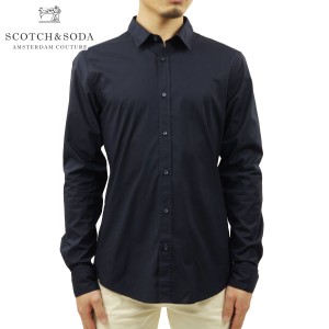 スコッチアンドソーダ シャツ メンズ 正規販売店 SCOTCH＆SODA ワイシャツ 長袖シャツ ドレスシャツ BASIC ORGANIC COTTON ELASTANE SLIM