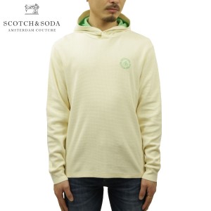 スコッチアンドソーダ パーカー メンズ 正規販売店 SCOTCH＆SODA プルオーバーパーカー サーマル ワッフル LONG SLEEVED WAFFLE HOODED P