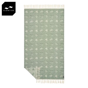 スロウタイド タオル 正規販売店 SLOWTIDE ビーチタオル バスタオル フリンジ付き REYN SPOONER LAHAINA TURKISH TOWEL ST943 GREEN