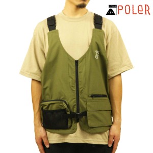 ポーラー ベスト メンズ 正規販売店 POLER フィッシングベスト CT RIP POCKET VEST DC 5221C001 OLIVE