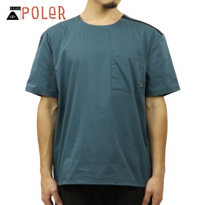 ポーラー Tシャツ メンズ 正規販売店 POLER 半袖Tシャツ オーバーサイズ Tシャツ STRETCH RELAX TEE DC 5221C008 NAVY