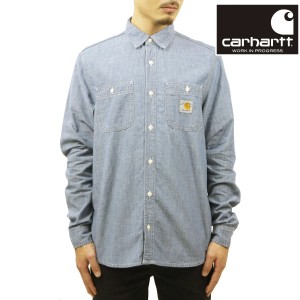 カーハート デニムシャツ メンズ 正規品 CARHARTT WIP 長袖シャツ トップス LONG SLEEVE CLINK SHIRT BLUE BLEACHED I029185 0135