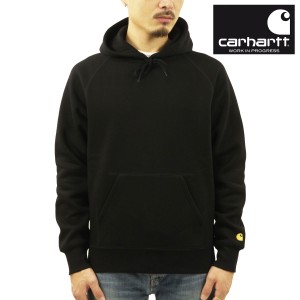 カーハート パーカー メンズ 正規品 CARHARTT WIP ワンポイント ロゴ プルオーバーパーカー HOODED CHASE SWEATSHIRT PULLOVER PARKA BLA