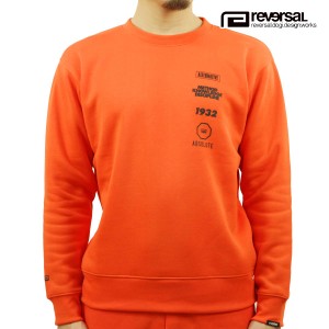 リバーサル スウェット メンズ 正規販売店 REVERSAL rvddw トレーナー MULTI LOGO BACK FLEECE CREW NECK RV22AW211 ORANGE