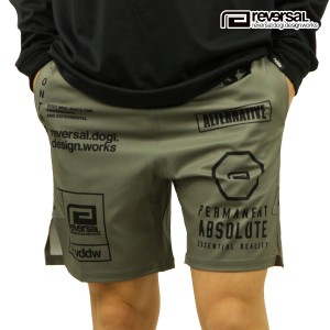 リバーサル ショートパンツ メンズ 正規販売店 REVERSAL rvddw ナイロンパンツ ファイトショーツ SIDE SLIT BASIC FIGHT SHORTS WITH POC