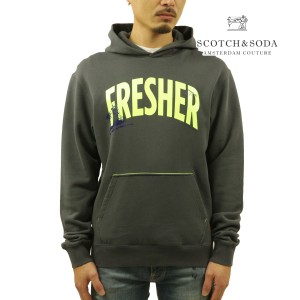 スコッチアンドソーダ パーカー メンズ 正規販売店 SCOTCH&SODA プリント プルオーバーパーカー スウェットパーカー FLUO FRESHER GRAPHI