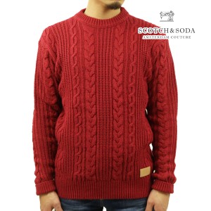 スコッチアンドソーダ セーター メンズ 正規販売店 SCOTCH&SODA ニット クルーネックセーター WOOL-BLEND STRUCTURE KNIT SWEATER CAYENN