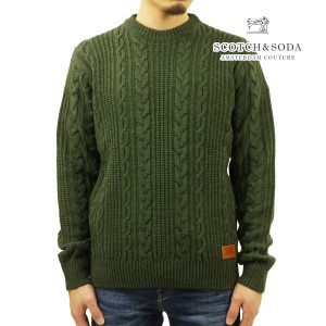 スコッチアンドソーダ セーター メンズ 正規販売店 SCOTCH&SODA ニット クルーネックセーター WOOL-BLEND STRUCTURE KNIT SWEATER MILITA