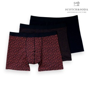 スコッチアンドソーダ ボクサーパンツ メンズ 正規販売店 SCOTCH&SODA 下着 アンダーウェア 3枚組 3-PACK CLASSIC STRETCH- JERSEY BOXER