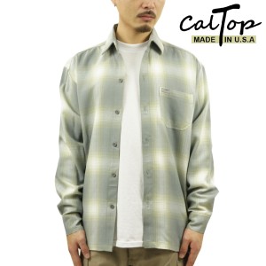 キャルトップ 長袖シャツ メンズ 正規品 CALTOP  ACRYLIC OMBRE CHECK LONG SLEEVE SHIRTS 長袖 カルトップ チェック 父の日 プレゼント 