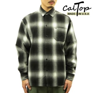 キャルトップ 長袖シャツ メンズ 正規品 CALTOP ACRYLIC OMBRE CHECK LONG SLEEVE SHIRTS 長袖 カルトップ チェックシャツ フレネルシャ