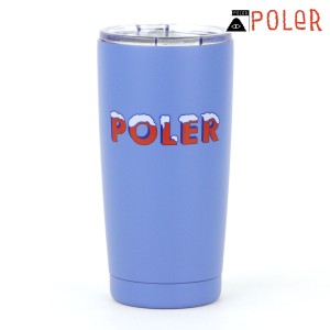 ポーラー タンブラー メンズ レディース 正規販売店 POLER アウトドア 水筒 蓋つき POLER 20 OZ TUMBLER POLER POP BLUE 223ACM9103