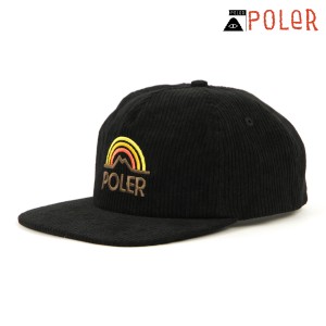 ポーラー メンズ レディース キャップ 正規販売店 POLER 帽子 MTN RAINBOW HAT BLACK 224ACU7001 父の日 プレゼント ラッピング