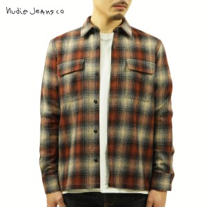 ヌーディージーンズ チェックシャツ メンズ 正規販売店 Nudie Jeans 長袖 ボタンダウン カジュアルシャツ STEN SHADOW CHECK WOOL SHIRT 