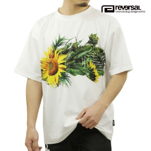 リバーサル メンズ Tシャツ 正規販売店 REVERSAL ビッグシルエット 半袖Tシャツ PEs MVS BIG SILHOUETTE TEE rv23ss052b SUN FLOWER WHIT