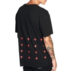 スビ メンズ 半袖Tシャツ 正規販売店 Ksubi クルーネック バックプリント 4 X 4 BIGGIE SHORT SLEEVE TEE BLACK/RED MEX21TE001 BLACK