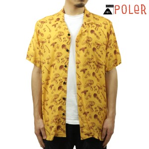 ポーラー メンズ アロハシャツ 正規販売店 POLER 半袖 開襟シャツ カジュアル ALOHA SHIRT SHORT SLEEVE APM3002 GOOMER BROWN