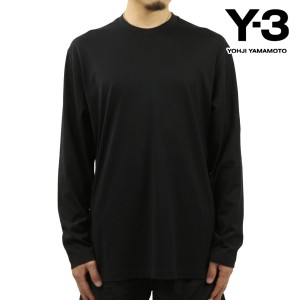 ワイスリー メンズ 長袖Tシャツ 正規品 Y-3 コットン クルーネック ロゴ ロンT LOOSE FIT LONG SLEEVE TEE H44788 BLACK