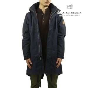 スコッチアンドソーダ メンズ モッズコート 正規販売店 SCOTCH＆SODA アウター ジャケット コート LONG INSIDE-QUILTED PARKA 163266 000