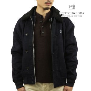 スコッチアンドソーダ メンズ ワークジャケット 正規販売店 SCOTCH＆SODA アウター 長袖 ボタンダウン WOOL-BLEND AVIATOR JACKET 164894