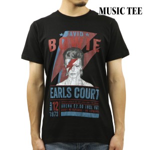 ミュージックティ メンズ バンドTシャツ 正規品 MUSIC TEE ロックTシャツ デヴィッド・ボウイ アールズ・コート DAVID BOWIE EARLS COURT