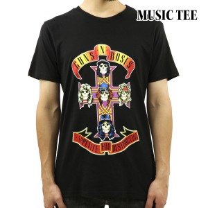 ミュージックティ メンズ バンドTシャツ 正規品 MUSIC TEE ロックTシャツ ガンズ・アンド・ローゼズ APPETITE FOR DESTRUCTION GUNS N' R