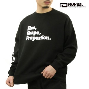 リバーサル メンズ スウェット 正規販売店 REVERSAL クルーネック オーバーサイズ トレーナー SSP OVER SIZE CREW NECK rv23aw203 BK BLA