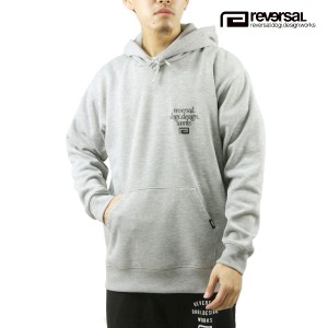 リバーサル メンズ パーカー 正規販売店 REVERSAL プルオーバー フーディー サークルロゴ CIRCLE LOGO FLEECE HOODIE rv23aw204 GY HEATH