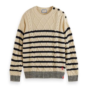 スコッチアンドソーダ メンズ セーター 正規販売店 SCOTCH＆SODA ドロップショルダー プルオーバー ニット M DROPPED SHOULDER FIT WOOL 