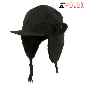 ポーラー メンズ レディース キャップ 正規販売店 POLER 帽子 60/40 VISOR CAP 233MCV0006-BLK BLACK 父の日 プレゼント ラッピング