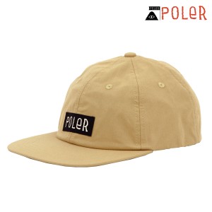 ポーラー メンズ レディース キャップ 正規販売店 POLER 帽子 COTTON 6P CAP 233MCV0092-BEG BEIGE 父の日 プレゼント ラッピング