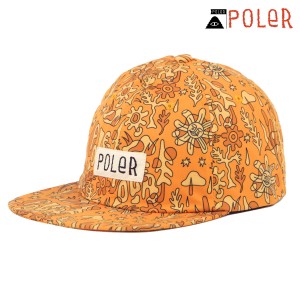 ポーラー メンズ レディース キャップ 正規販売店 POLER 帽子 ALL OVER 6P CAP 233MCV0093-ORG ORANGE