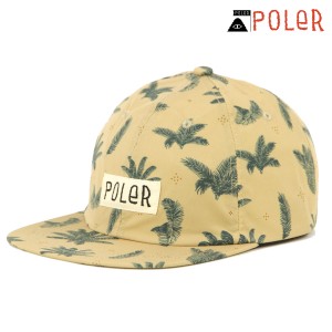 ポーラー メンズ レディース キャップ 正規販売店 POLER 帽子 ALL OVER 6P CAP 233MCV0093-NAT NATURAL 父の日 プレゼント ラッピング