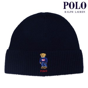 ポロ ラルフローレン メンズ レディース ニットキャップ 正規品 POLO RALPH LAUREN ポロベア ニット帽 ビーニー SOLID FLAG BEAR BEANIE 