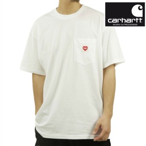 カーハート メンズ 半袖Tシャツ 正規品 CARHARTT WIP クルーネック ポケT トップス S/S POCKET HEART T-SHIRT WHITE I032128 02XX